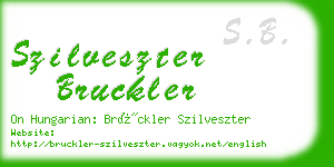 szilveszter bruckler business card